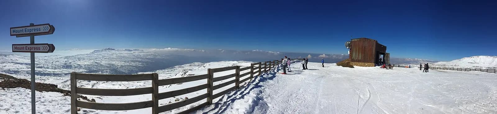 Snow-covered slopes and mountain views at Zaarour Club