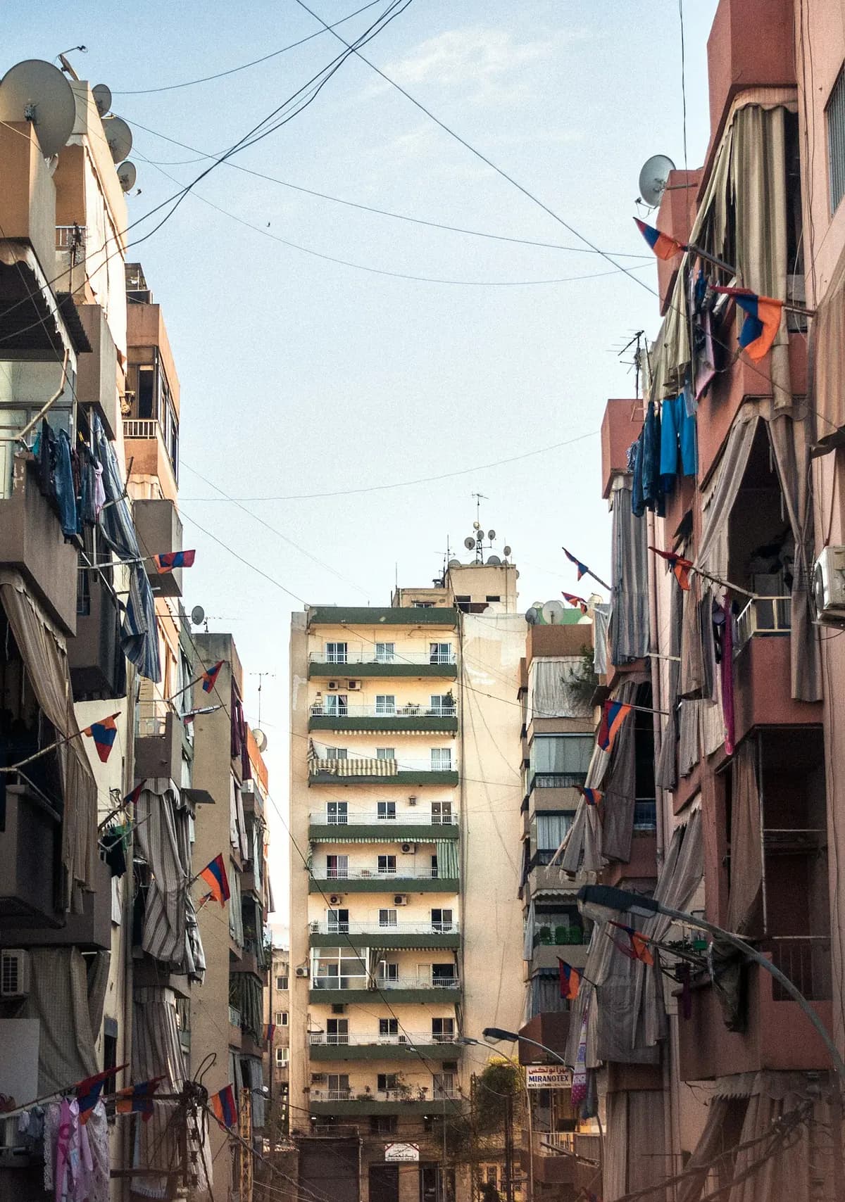 Older buildings and everyday street life in Beirut