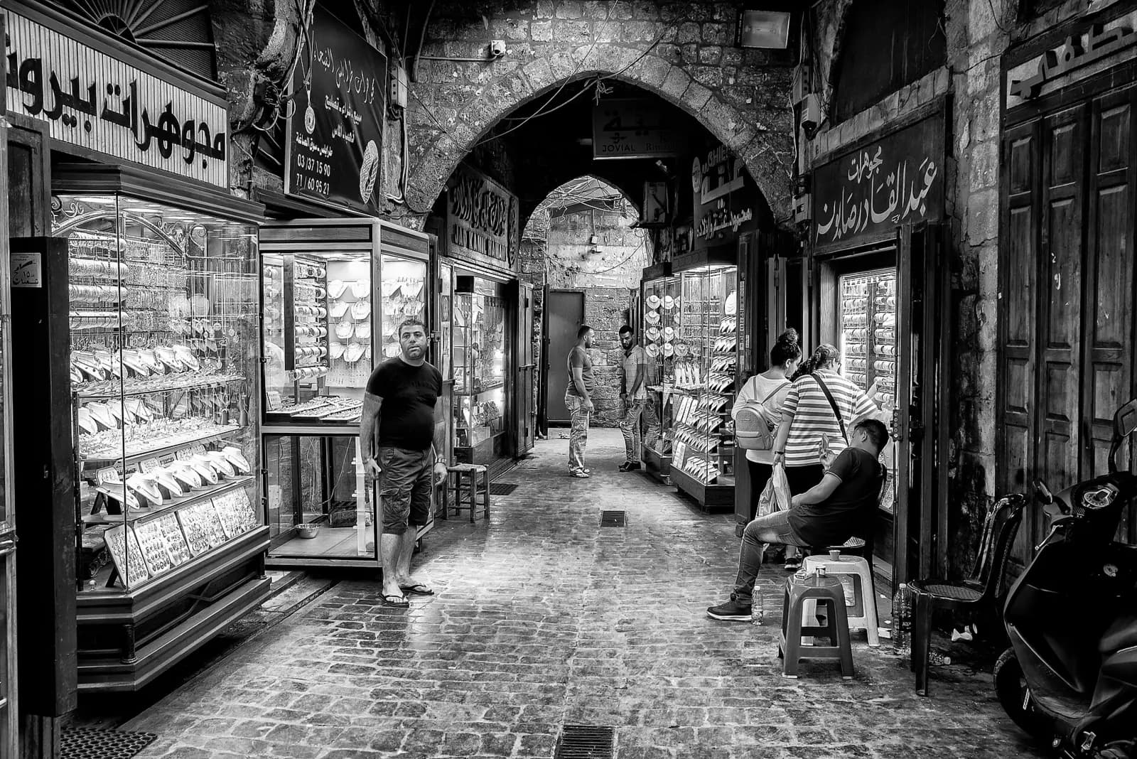 Historic stone-vaulted souk in Tripoli