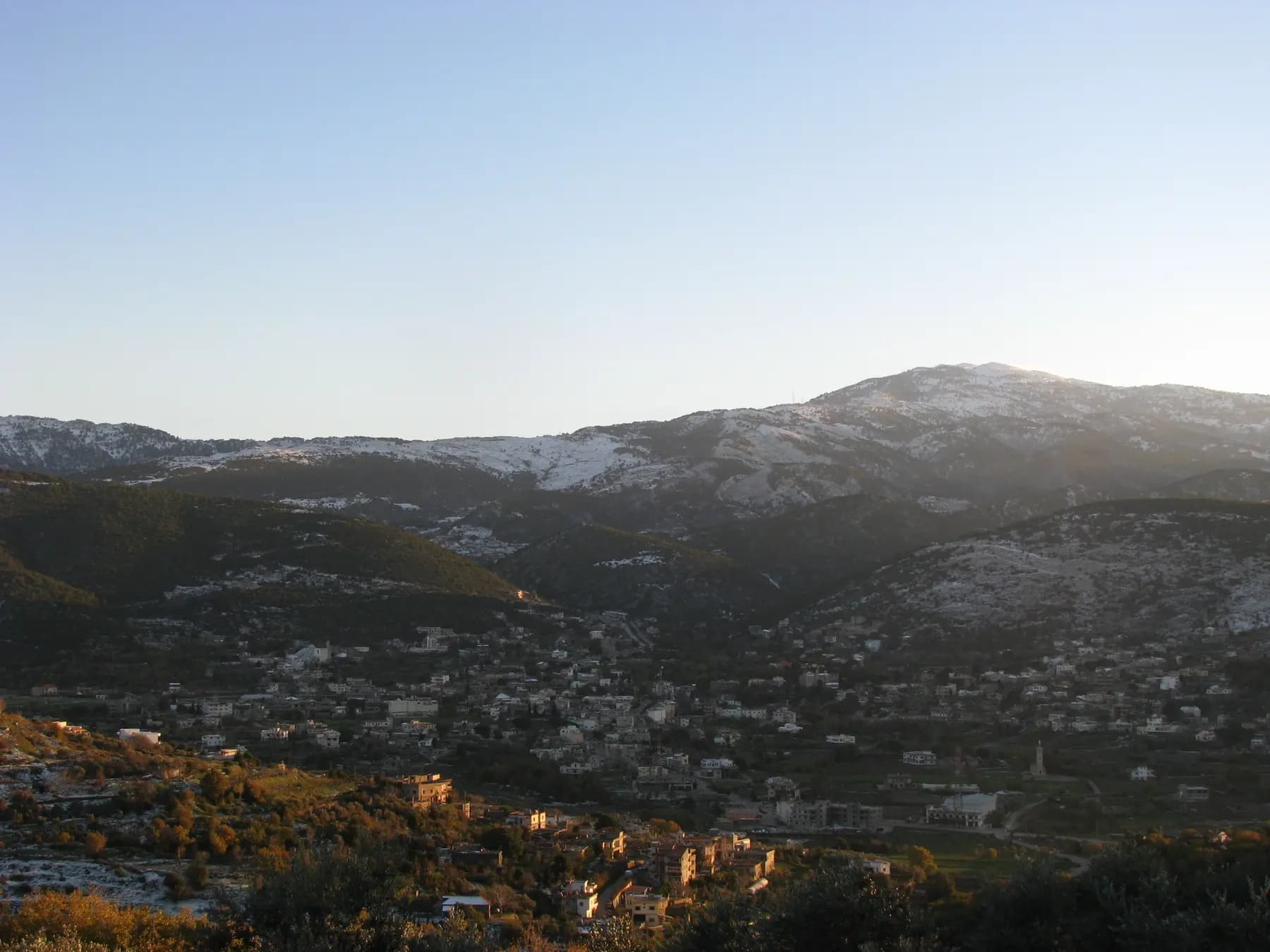 Forested mountains and rural landscape in Akkar